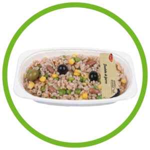 insalate di cereali e legumi con verdure banco sfuso per ristorazione la sorgente - insalata di farro con verdure