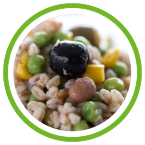insalate miste ortofrutta la sorgente - cereali e legumi con verdure