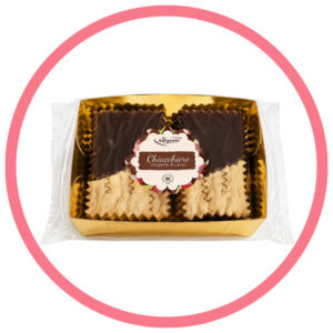 dolci di carnevale dolci da forno in flow pack la sorgente - chiacchiere al cioccolato